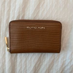 Michael Kors Embossed Leather Card Wallet